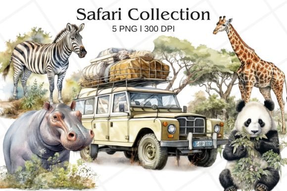 Animal Safari Watercolor Clipart: A Creative Toolkit