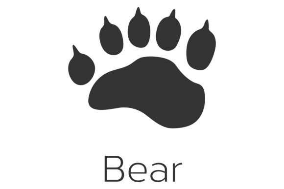 Bear Footprint: Wild Forest Animal Paw S for Branding