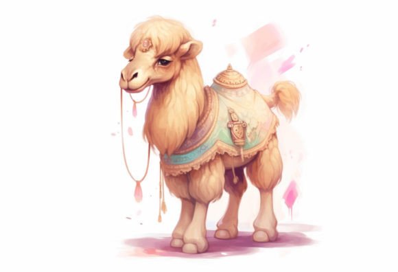 Camel Kawaii Animal: Your Go-To for Charming Digital Wall Art