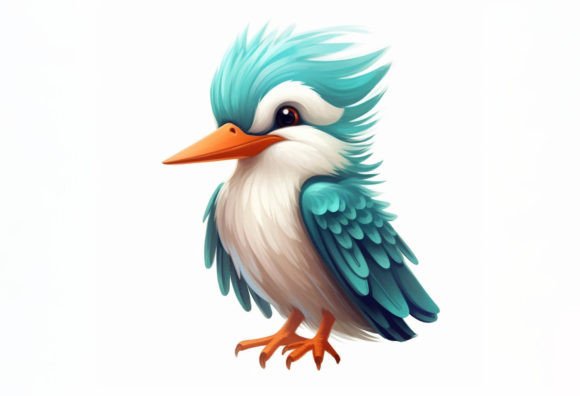 Charming Kingfisher Kawaii Animal for Modern Projects
