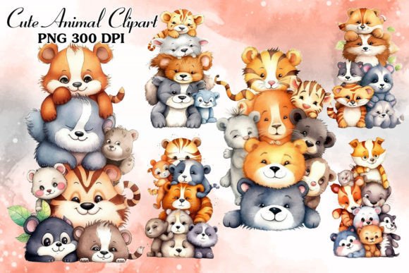 Cute Animal Watercolor Clipart: A Versatile Design Bundle