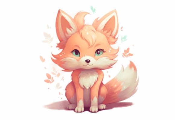 Fox Kawaii Animal: Adorable Digital Art for Crafters