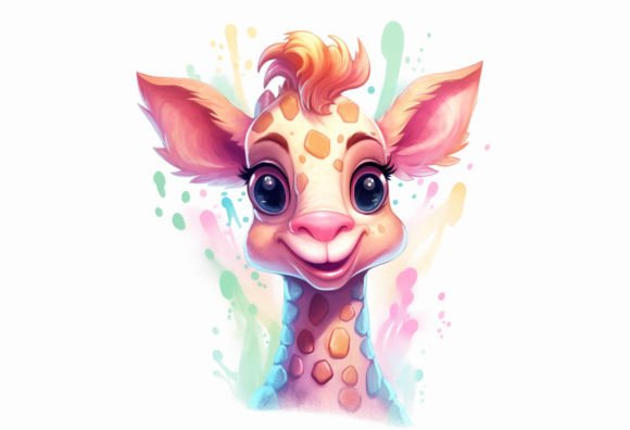 Giraffe Kawaii Animal: Your Go-To Digital Wall Art