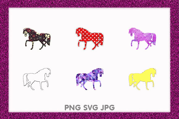 Horse Pony Animal Golden Lines Rider: A Design Asset for Modern Creators