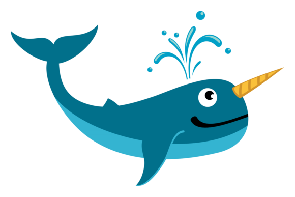 Narhwal Smiling: A Playful Ocean Animal for Modern Design