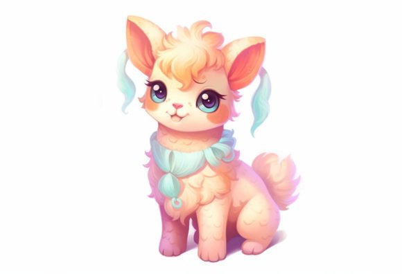 The Irresistible Charm of Alpaca Kawaii Animal Digital Art