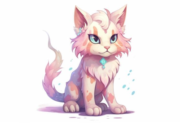 The Irresistible Charm of the Lynx Kawaii Animal Digital Art
