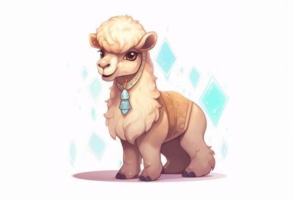Unleash Cuteness: The Dromedary Kawaii Animal Design Asset