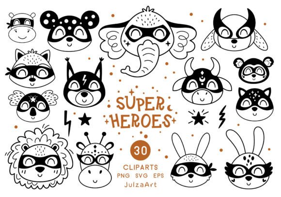 Unleashing Creativity with Black Superhero Animal Face Clipart