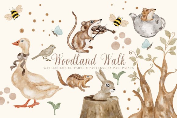 Woodland Walk Nursery Animal Watercolor: A Charming Collection